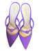 Schutz Shoe Size 9.5 Purple Suede Stiletto Knot Pointed Toe Mules Purple / 9.5
