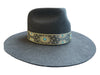 Lack of Color Black & Blue Wool Starburst Wide Brim Hat Black & Blue / S