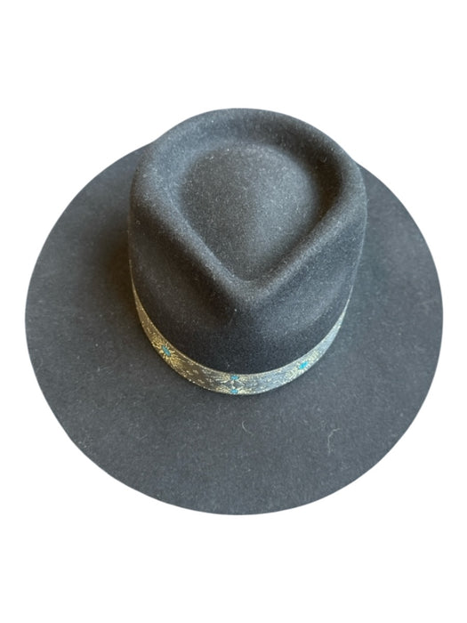 Lack of Color Black & Blue Wool Starburst Wide Brim Hat Black & Blue / S