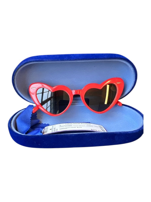 takesh Red Acetate Heart Shape Sunglasses Red