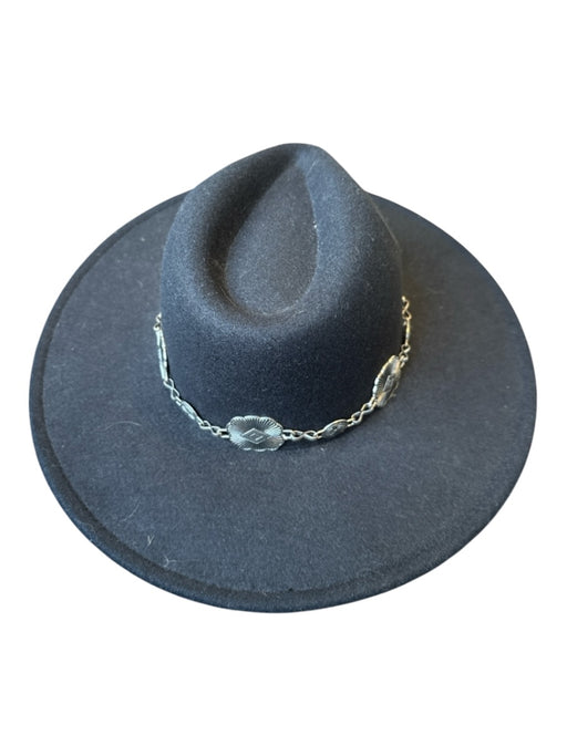 Black & Silver Polyester Felt Western Hat Black & Silver / ADJUSTABLE
