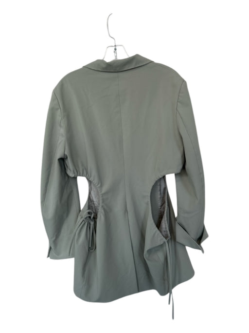 Normia Size 6 Sage green Polyester Blend Long Sleeve Side Cut Outs Long Jacket Sage green / 6