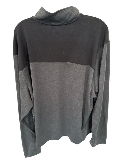 Champion Size 2XL Charcoal & Red Polyester Blend UGA Half Zip Athletic Jacket Charcoal & Red / 2XL