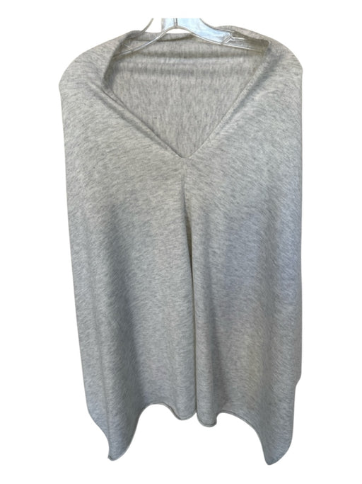 Kerisma Light Gray Wool Blend Heathered Shawl Light Gray / One Size