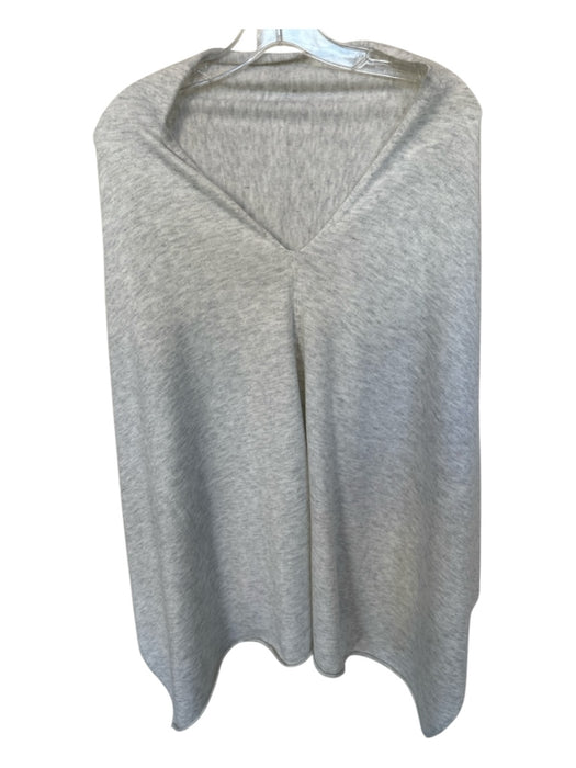 Kerisma Light Gray Wool Blend Heathered Shawl Light Gray / One Size