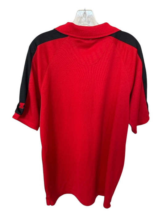 Starter Size M Red & Black Polyester UGA Athletic Men's Polo Red & Black / M