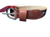 Zep Pro Black & Red Leather & Canvas UGA Men's Belt Black & Red