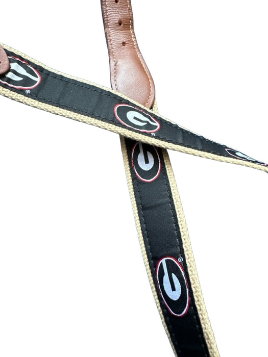 Zep Pro Black & Red Leather & Canvas UGA Men's Belt Black & Red