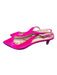 Sam Edelman Shoe Size 7 Magenta Canvas Kitten Heel Pointed Toe Buckle Pumps Magenta / 7
