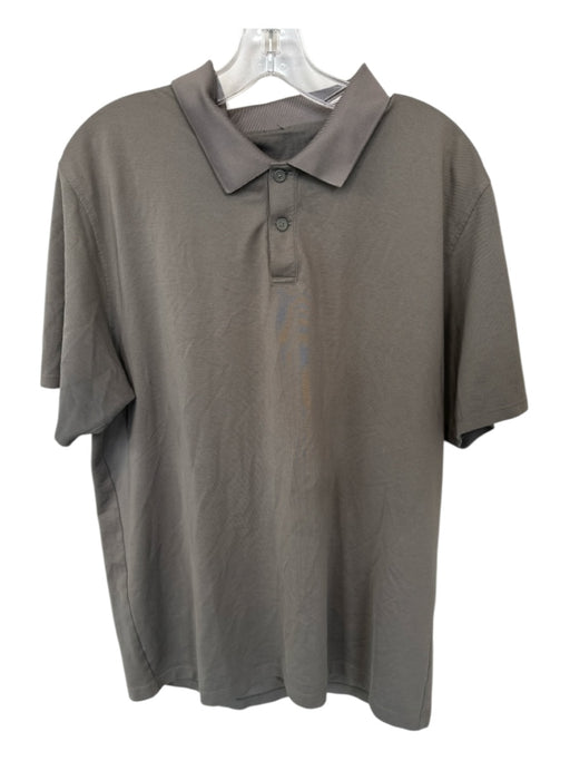 Lululemon Size Est L Taupe Solid Athletic Men's Polo Taupe / Est L