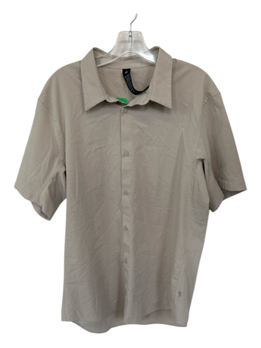 Lululemon Size XL Tan Polyester Blend Perforated Athletic Men's Shirt Tan / XL