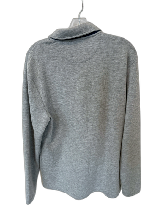 Johnnie-O Size M Gray & Navy Print Knit Buttons Men's Jacket Gray & Navy Print / M