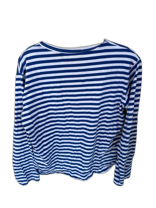 PLAY Comme des Garcons Size M Blue & White Cotton Long Sleeve Striped Heart Top Blue & White / M