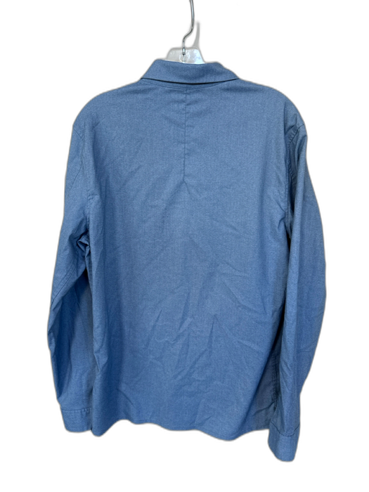 Lululemon Size M Navy Polyester Heathered Button Down Athletic Men's Shirt Navy / M