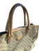 Gucci Taupe & Brown Coated Canvas Leather Guccissima Zip closure Bag Taupe & Brown / L