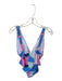 Beach Joy Bikini Size L Pastels Polyester Abstract Belted One Piece Swimsuit Pastels / L