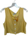 Joie Size M Yellow Linen & Rayon Sleeveless Buttons Top Yellow / M