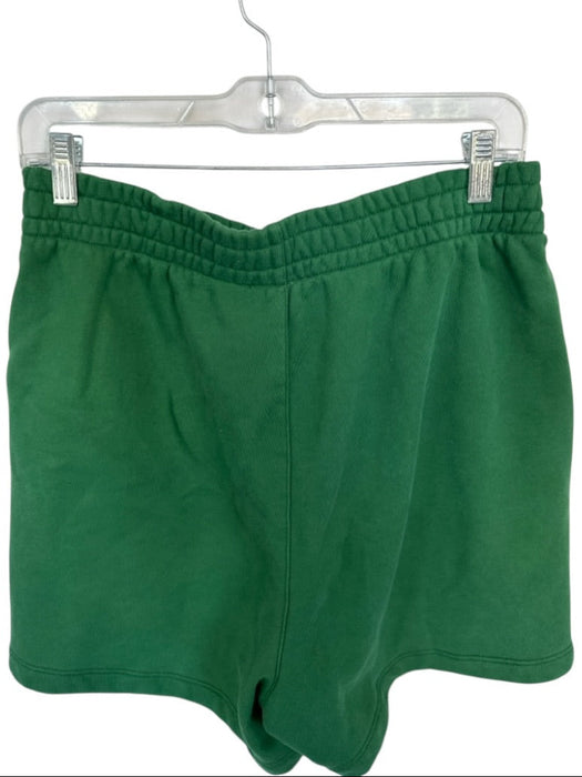 Reformation Size L Forest Green Organic Cotton Elastic Waist High Waist Shorts Forest Green / L