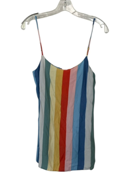 Reformation Size 4 Multi Viscose Spaghetti Strap Striped Dress Multi / 4