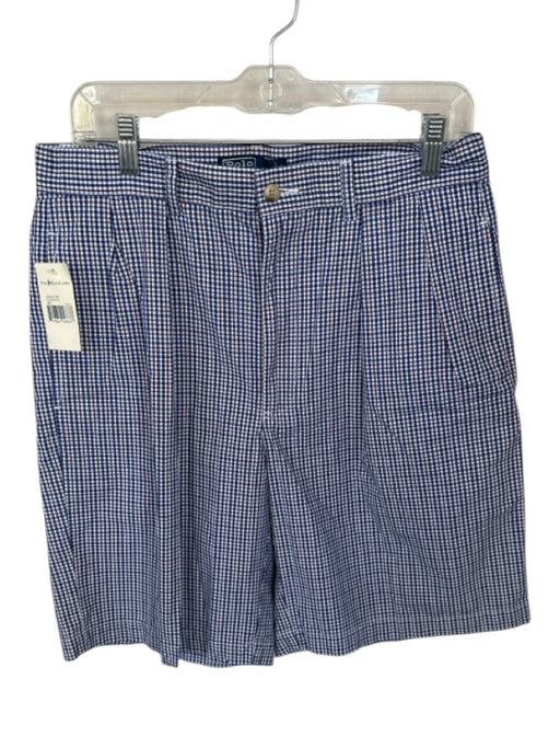 Polo Ralph Lauren NWT Size 33 Navy & Red Cotton Checkered Men's Shorts Navy & Red / 33