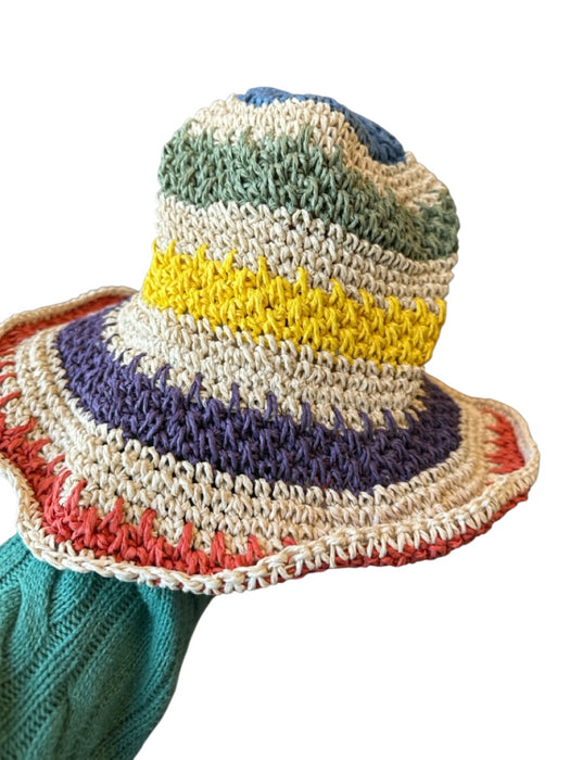 Tan & multi Paper Hat Tan & multi / ADJUSTABLE