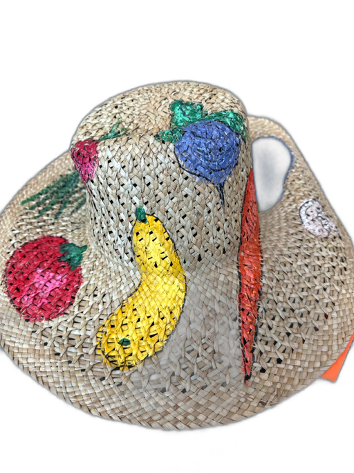 Tan & multi Straw Wide Brim Hat Tan & multi / One Size