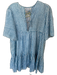 India Collection Emerson Fry Size XS/S Blue & White Cotton Short Sleeve Dress Blue & White / XS/S