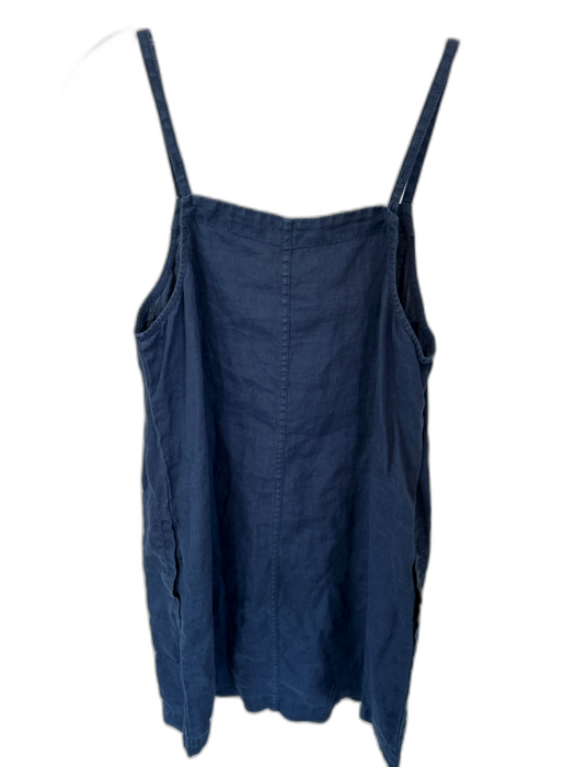 Michael Kors Size S Navy Linen Spaghetti Strap Dress Navy / S