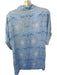 Emily McCarthy Size S Blue & White Viscose Blend Short Balloon Sleeve Dress Blue & White / S