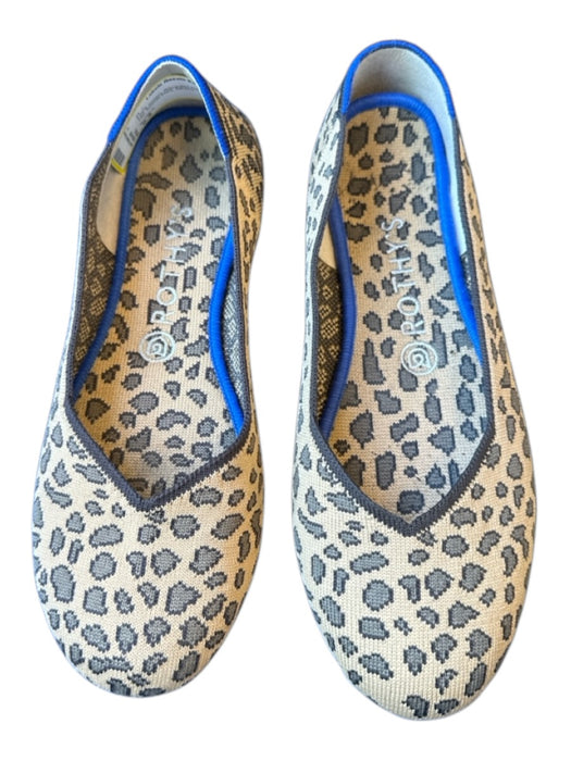 Rothy's Shoe Size 9.5 Tan & brown Recycled Plastic Round Toe Animal Print Flats Tan & brown / 9.5