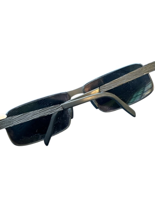 Maui Jim AS IS Black & Silver Metal Rectangles Mirrored Men's Sunglasses Black & Silver