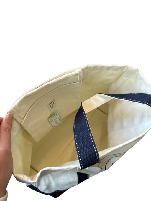 Gap x Doen Cream & Navy Canvas Top Handles Logo Tote Bag Cream & Navy / M