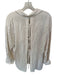 Zara Size M White & Brown Viscose Long Sleeve Striped Open Back Short Set White & Brown / M