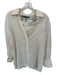 Zara Size M White & Brown Viscose Long Sleeve Striped Open Back Short Set White & Brown / M
