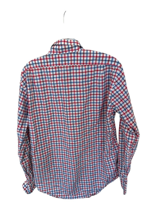 Sid Mashburn Size L Red & Blue Cotton Checkered Button Down Men's Shirt Red & Blue / L