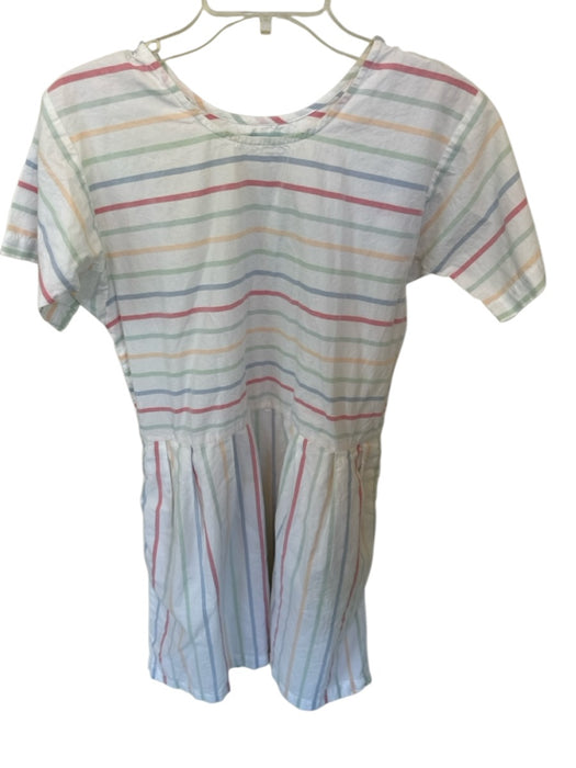 Lake Size S White & Pastel Colors Cotton Short Sleeve Striped Dress White & Pastel Colors / S