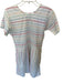 Lake Size S White & Pastel Colors Cotton Short Sleeve Striped Dress White & Pastel Colors / S