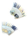 Mignonne Gavigan Silver Beaded Post Back Wings Metallic Earrings Silver