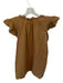 Stark X Size XS Brown Cotton Flutter Sleeves Ruffles Front Tie Top Brown / XS