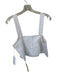 Reformation Size L White Linen Sleeveless Square Neck Cropped Top White / L