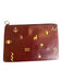 Madewell Burgundy Leather Gold Accents Zip Close Interior Pockets Bag Burgundy / S