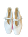 Steve Madden Shoe Size 9 White Vegan Leather Basket Weave Square Toe Flats White / 9