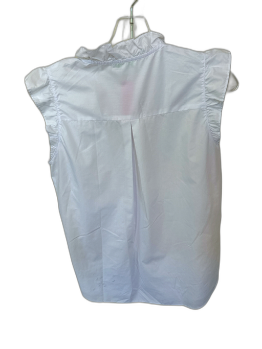 Jade Size M White Cotton Cap Sleeve Ruffles Top White / M