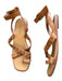 Madewell Shoe Size 6.5 Brown Leather Stitching toe strap Ankle Strap Sandals Brown / 6.5