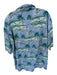 Columbia Vintage Size M Blue & Green Rayon Blend Palm Tree Button Down Shirt Blue & Green / M
