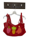 Farm Rio Size M Red & green Linen Blend Tie Straps Fruit Cropped Top Red & green / M