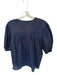Never a Wallflower Size S navy & gold Cotton Blend Long Balloon Sleeve Top navy & gold / S