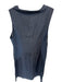 Lina Tomei Size XL Navy Linen Sleeveless Neck Detail Dress Navy / XL