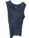 Lina Tomei Size XL Navy Linen Sleeveless Neck Detail Dress Navy / XL