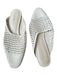 Vince Shoe Size 7.5 White Leather Basket Weave Mules White / 7.5